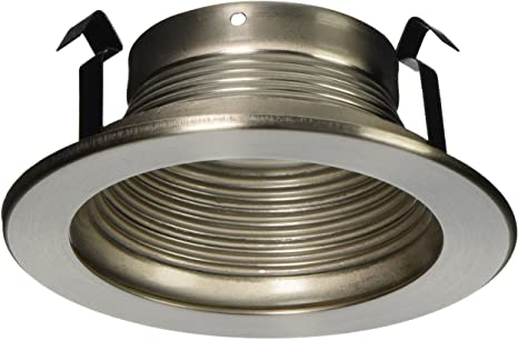 Baffle Trim Recessed Light Fixture Trim, For use with 4" recessed lights, Brushed Nickel