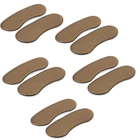 Homgaty 5 Pairs Extra Strong Sticky Fabric Shoe Back Heel Inserts Insoles Pads Cushion Liner Grips Foot Care