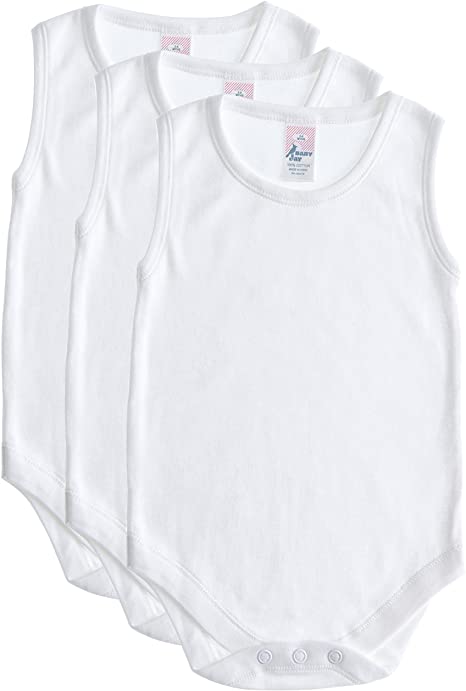 Baby Jay 3 Pack Sleeveless Onesie for Babies and Toddlers - Premium Soft Cotton Bodysuit for Boys and Girls