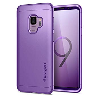 Galaxy S9 Case Spigen Thin Fit 360 - Exact Slim Full Cover Protection Case with Tempered Glass Screen Protector for Samsung Galaxy S9 (2018) - Lilac Purple