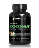 Organic Coconut Oil 1000mg  The Only Vegetarian and Vegan safe Coconut Oil Capsule Available 120 Veggie Capsules  Made In USA
