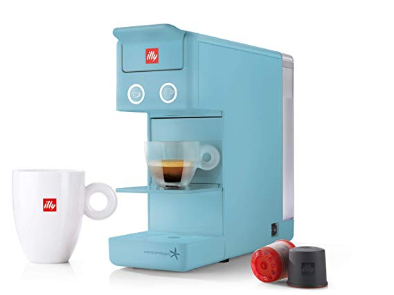 illy 60332 y3.2 Espresso and Coffee Machine, 12.20x3.9x10.40, Blue