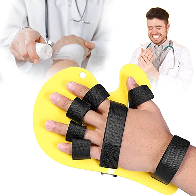Finger Orthotics Extended Type Fingerboard Stroke Hand Splint Training Support(Yellow)