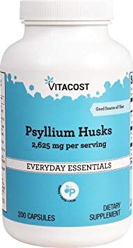 Vitacost Psyllium Husks -- 2,625 mg per serving - 200 Capsules