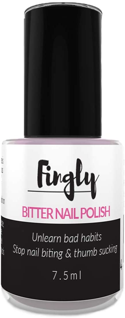 Fingly Anti Nail Biting Polish - Nail Biting Prevention for Adults & Kids - Thumb Sucking Prevention for Children Using Natural Ingredients - 7.5 ml