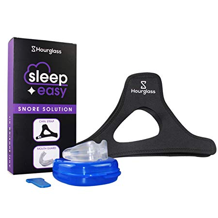 Anti Snoring Chin Strap   mouthguard in kit| Complete Snore Solution| Helps with Sleep Apnea, Bruxism| Sleeping aid for Man and Woman