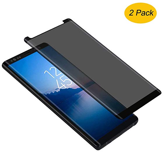 Galaxy Note 9 Privacy Screen Protector Tempered Glass,VIEE Compatible/Replacement for Galaxy Note 9 Privacy Screen Cover (2packs/Black)