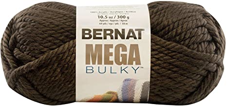 Bernat MEGA Bulky Yarn, 10.5 Ounce, Mocha Brown