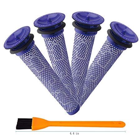 BRIGHTSHOW 4 Pack Pre Filters for Dyson DC58, DC59, V6, V7, V8. Replacements Part # 965661-01. 4 Dyson Filter Replacements (Dyson Vacuum Filter)