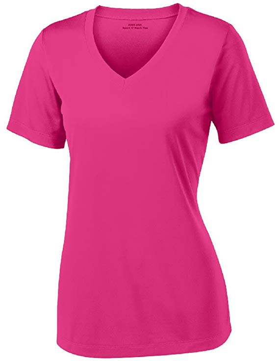 Women's Short Sleeve Moisture Wicking Athletic Shirts Sizes XS-4XL