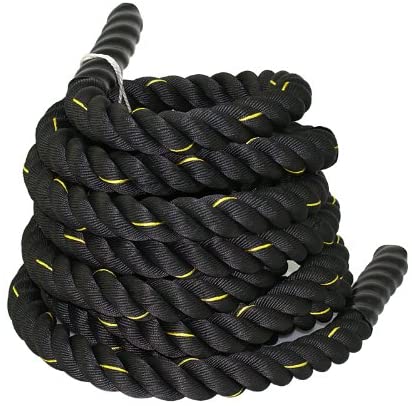 ZENY Battle Rope 1.5" Diameter Poly Dacron 30ft Length Workout Exercise Training Rope Core Strength Muscles Building Conditioning Rope Home Gym Equipment