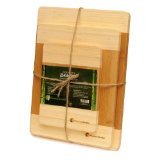 Extra Thick Bamboo Cutting Board Set - Thick Strong Bamboo Wood Cutting Board With Beautiful White Edge by Premium Bamboo