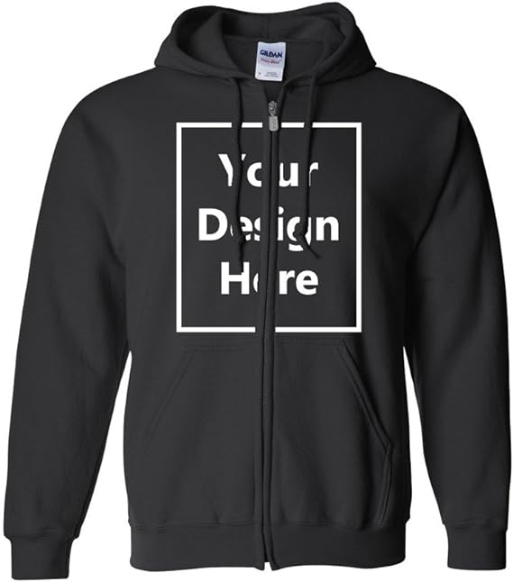 City Shirts Add Your Own Text and Design Custom Personalized Sweatshirt Zip Hoodie
