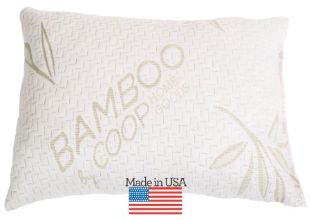 Premium Shredded Memory Foam Toddler Pillow - Made in USA - Washable case derived from Bamboo Viscose Rayon Blend