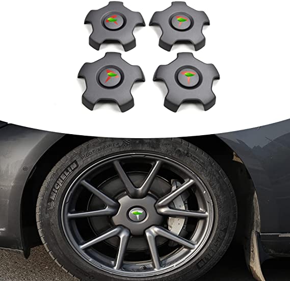 Hubcaps Cover for Tesla Model 3 Center Caps, Wheel Center Hub Cap Cover, Aero Wheels Cap Kits for Original 18'' Rims Decoration&Modificatio, 4pcs/Set (Gray)