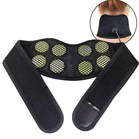 UTK Jade Infrared Neck Heating Pad for Pain Relief, Far Infrared Heating Wraps for Knee, Wrist, Thigh and Cramps - 26" Length with 8 Jade Stones, 3 Heat Settings, EMF Free and Auto Shut Off