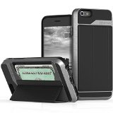 iPhone 6S Plus Wallet Case - Vena vCommute Flip Leather Back Card Slot HolderSmart Cover KickStand Heavy Duty Cover for Apple iPhone 6 Plus 2014  6S Plus 2015 - Space Gray