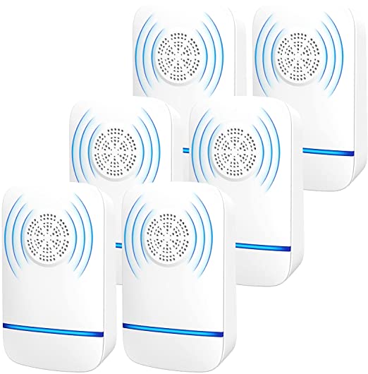 Ultrasonic Pest Repeller, 【6 Pack】 Electronic Mouse Repellent, Home Defense Pest Control Plug in Indoor house, Roach killer for Rodents Mice Mosquito Roach Spider Ants Termites Bee Moths Stink Bug