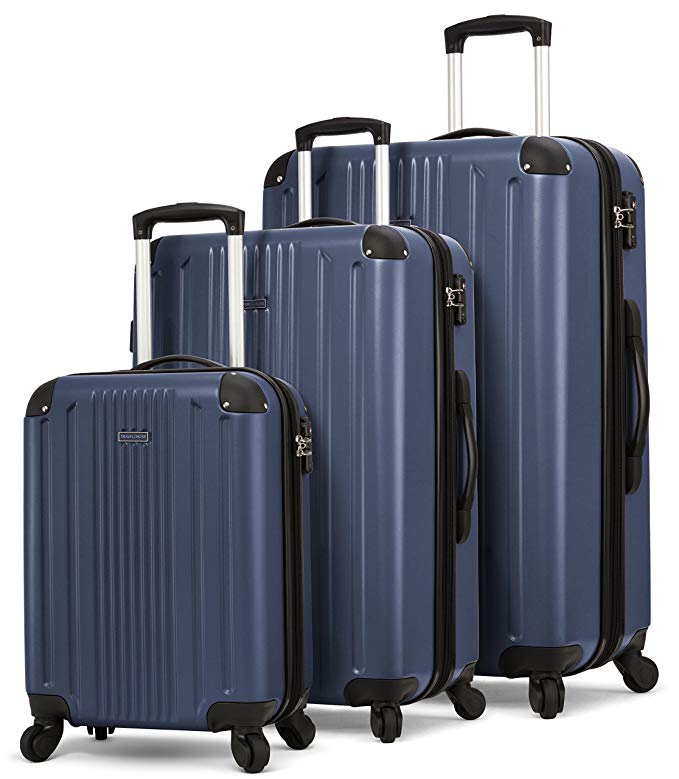 TravelCross Milano Luggage 3 Piece Expandable Lightweight Spinner Set