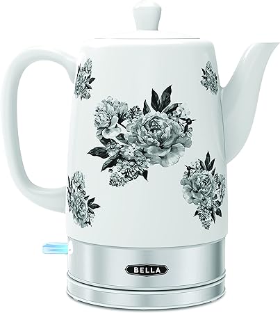 BELLA 1.5L Electric Ceramic Kettle, Black Floral