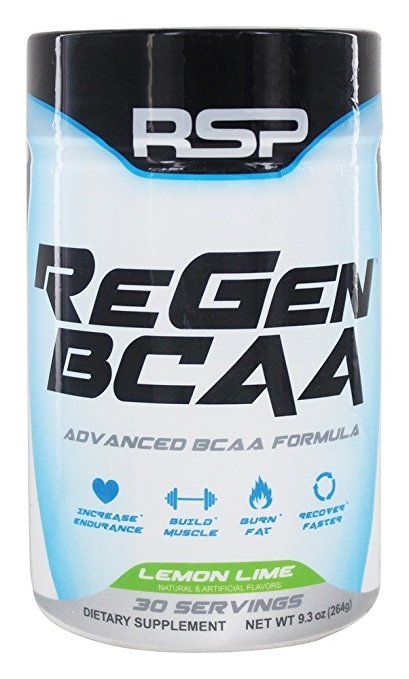 RSP Nutrition Regen BCAA Powder, Lemon Lime, 9.3 Ounce