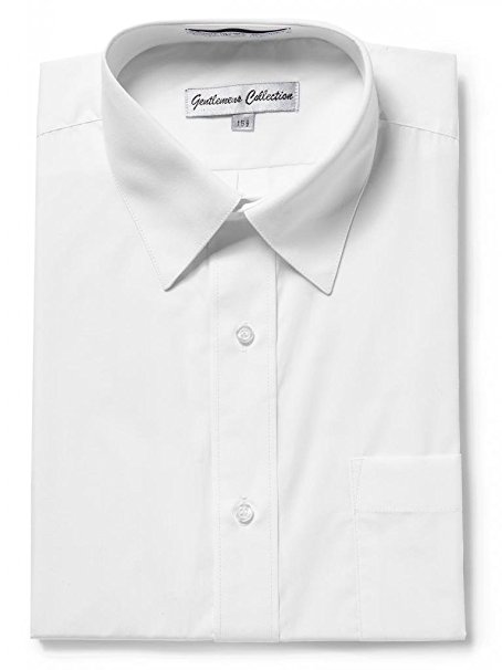 Gentlemens Collection Mens Short Sleeve Classic Fit Easy Care Dress Shirt