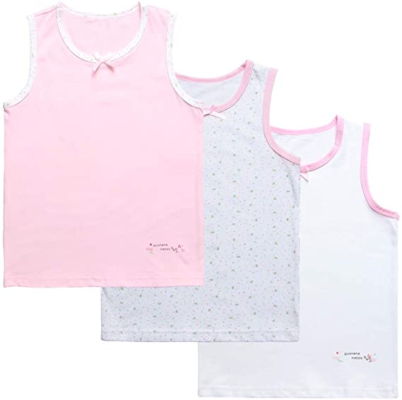 GLEAMING GRAIN Toddler Undershirts Kids Tank Tops/Tagless Cami Super Soft Breathable Combed Cotton for Toddler Kids