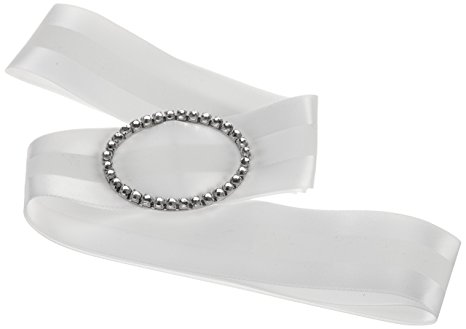 Wilton 120-1182 White Ribbon and Buckle Cake Decor