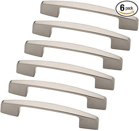 Franklin Brass 3250675-SN-KT, Newton Drawer Pulls Cabinet Hardware Collection, Cabinet Pulls, 2-3/4 in. or 3 in., Satin Nickel, 6 pack