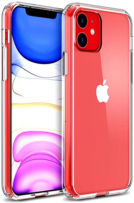 GOALANY Case Designed for Apple iPhone 11 Case (2019) (6.1-Inch Display) TPU Cushion and Rigid Clarity Backing Cover - Clear