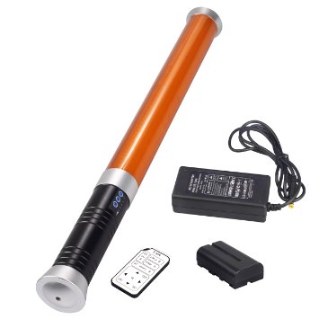 Venturemax 55cm Portable Handheld 298 PCS LED Photography Magic Tube Light Mtl-900 II as Ice Light with Adjustable Brightness Orange