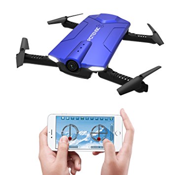 Drone with Camera, Potensic F188WH RC Drone Quadcopter With 720P HD WiFi Camera Live Video Feed RTF 4 Channel 2.4GHz Altitude Hold &Foldable Arms Function（Blue）