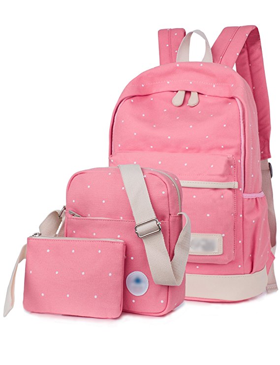 Leaper Casual Lightweight Canvas Laptop Bag Shoulder Bag School Backpack