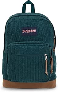 JanSport Right Pack Expressions Backpack - Travel, Work, or Laptop Bag - Embossed Hearts Green