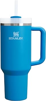 Stanley Quencher H2.0 FlowState Stainless Steel Vacuum Insulated Tumbler with Lid and Straw for Water, Iced Tea or Coffee, Smoothie and More, Azure, 40oz