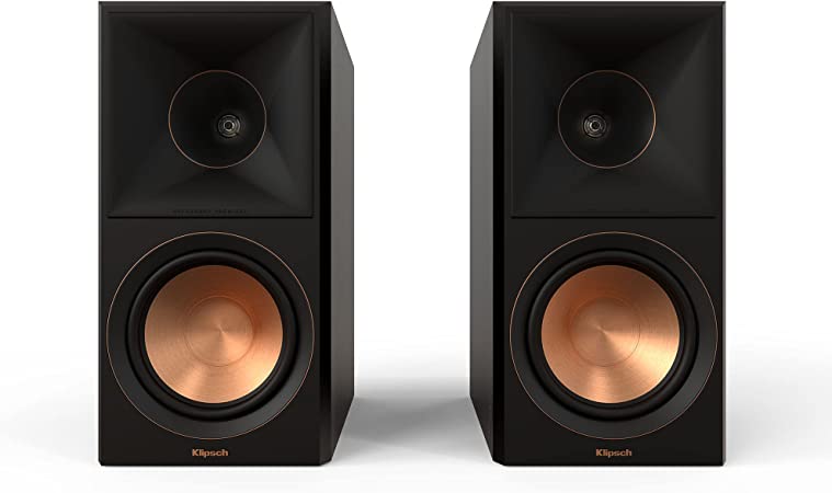 Klipsch Reference Premiere RP-600M II Bookshelf Speaker Pair with All-New Larger 90° x 90° Hybrid Tractrix Horn, 6.5” Cerametallic Woofers for Dynamic Home Theater Sound in Walnut