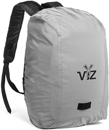 247 Viz Reflective Backpack Cover, Water Resistant Materials and Backpack Rain Cover, Entirely Reflective Gear - One Size Fits All