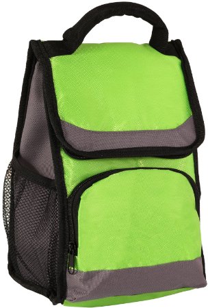 AimTrend Insulated Zippered Top Closure Lunch Pack Deluxe Cooler Bag with Ice Pack, Lime