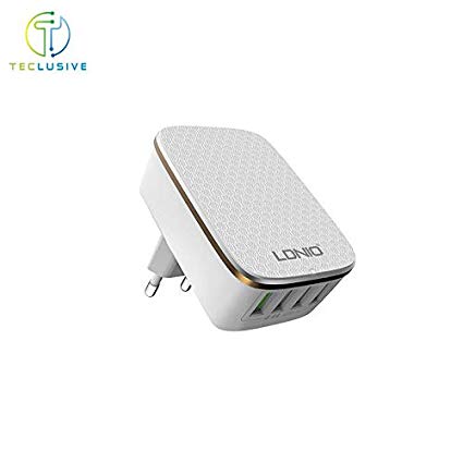 TECLUSIVE Ldnio 4 USB Multi Ports Mobile Wall Charger || 4.4A Rapid Charge Mobile Travel Adapter || Exclusively by TECLUSIVE