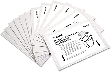 UNV38026 - Universal Shredder Lubricant Sheets