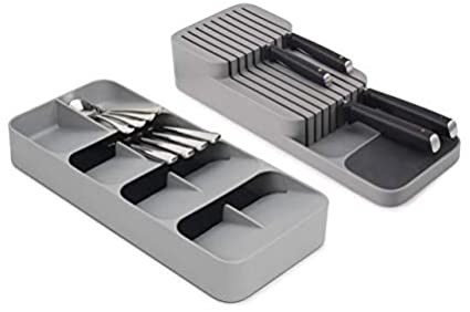 Joseph Joseph DrawerStore Kitchen Drawer Organizer Tray for Cutlery Silverware Sets (Large Cutlery and Knife Set)