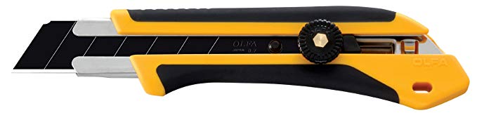 Olfa 1071858 XH-1 25mm Fiberglass Rubber Grip EHD Utility Knife