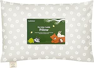 Toddler Pillow with Pillowcase - 13x18 My Little Cuddly Pillow, Viscose Derived From Bamboo Nursery Toddler Pillows for Sleeping,Kids Pillow,Small Travel Pillows,Mini Toddler Bed Pillow (Meadow)