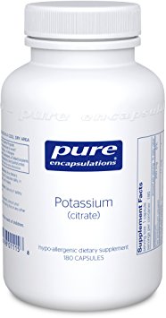 Pure Encapsulations - Potassium (Citrate) - Hypoallergenic Supplement to Support Nerves, Muscles, Blood Flow, and Cardiovascular Health* - 180 Capsules