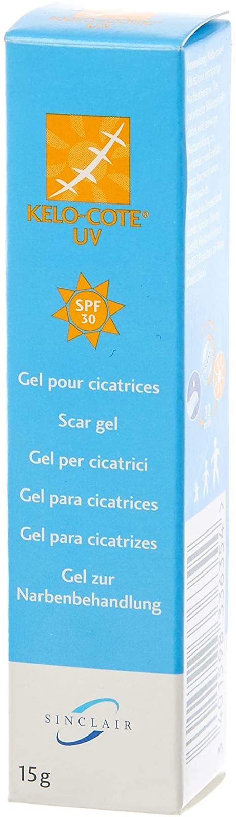 TWO PACKS of Kelo-Cote UV SPF30 Scar Gel 15g