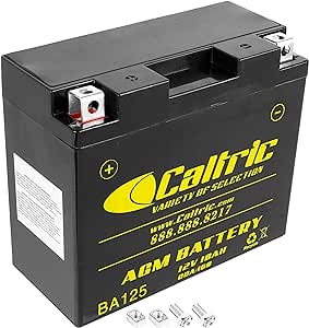 Caltric Agm Battery Compatible with Yamaha Xvs650 Xv-S650 V-Star 650 Silverado 2003-2010