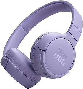 JBL Tune 670NC - Adaptive Noise Cancelling with Smart Ambient Wireless On-Ear Headphones, Up to 70H Battery Life with Speed Charge, Lightweight, Comfortable and Foldable Design (Purple)