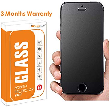 OpenTech® Matte Tempered Glass Screen Protector for Apple iPhone SE / 5 / 5s / 5c with 3 Months Warranty