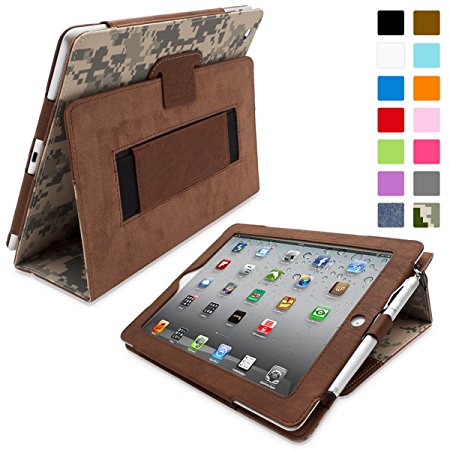 Snugg iPad 2 Case - Smart Cover with Kick Stand & (Digital Camo Leather) for Apple iPad 2
