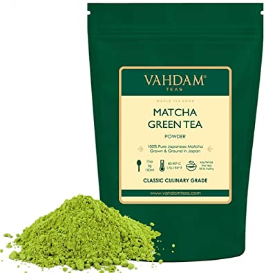 Matcha Green Tea Powder SUPERFOOD (25 Servings) 100% Pure Authentic Japanese Matcha Powder, Classic Culinary Grade Green Tea Matcha 137x Anti-OXIDANTS | Matcha Latte Mix, Smoothies & Recipes, 50g